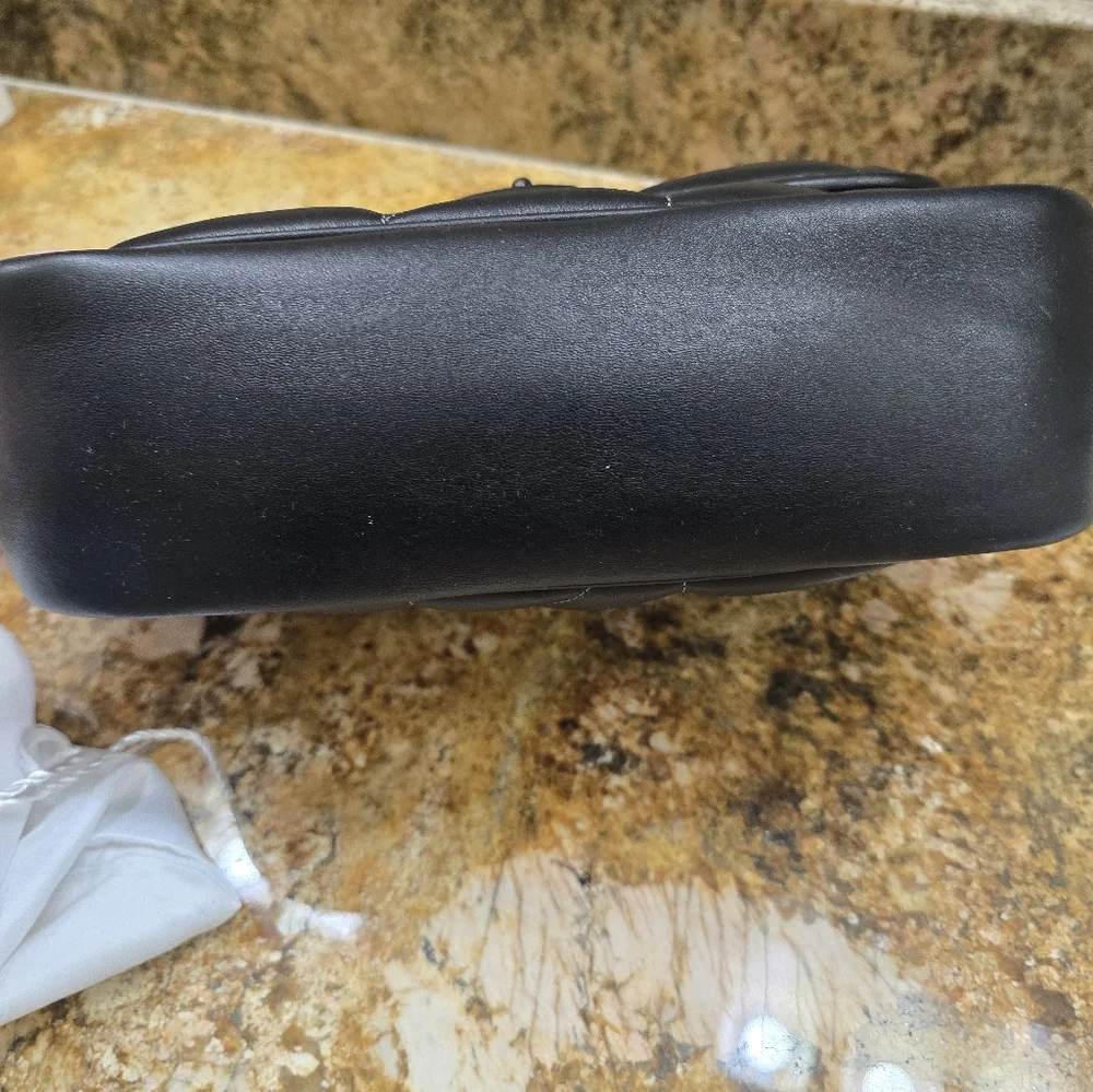 Black Quilted Shoulder Bag - Picture 2 of 7